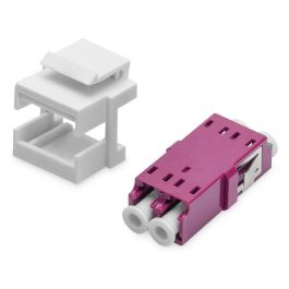 Digitus Acoplamiento Fibra Óptica LC/LC Duplex Multimodo OM4 Módulo Keystone Violeta Plástico