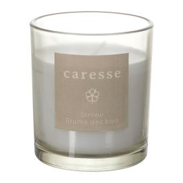 Home Deco Factory Vela Perfumada Colección Cocooning Aroma Bruma del Bosque con Campana Vidrio Madera Acacia 90g 18h