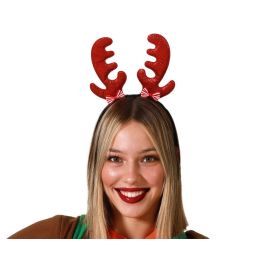 Diadema Astas de Reno Rojas con Lazos para Disfraz Navideño y Celebraciones Familiares Precio: 0.49999983. SKU: B1CCHLXYCZ