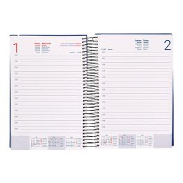 Agenda Espiral Liderpapel Olbia A5 2025 Dia Pagina Color Azul Papel 60 gr