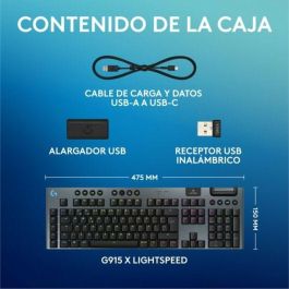 Logitech G G915 X Teclado Mecánico Inalámbrico GL Tactile LIGHTSPEED RGB - Bluetooth para Gamers