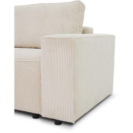 Sofá recto convertible de 3 plazas JOSH - pana beige - Caja de almacenamiento - L239xP86xH85cm Sofá recto convertible de 3 plazas JOSH - pana beige - Caja de almacenamiento - L239xP86xH85cm