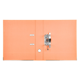 Liderpapel Archivador de Palanca Folio Documenta Forrado PVC Rado Lomo 75mm Naranja con Compresor