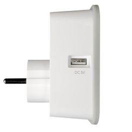 Konyks KON3770024338058 Toma Conectada Priska USB FR Wifi Bluetooth 16A 2 USB-A Contador de Consumo Compatible Alexa Google Home