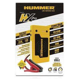 HUMMHXPRO Arrancador de Batería 12V 10000mAh Power Bank USB-C PD 45W Carga Inalámbrica para Coches y Motos con Luz LED