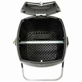 Color Baby Cubo de Compostaje 189 Litros Acero Galvanizado con Depósito Giratorio Puerta Abatible Cierre Hermético 75x81x113 cm