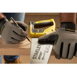 Stanley Serrucho Jet Cut Fino 380mm, Hoja Acero Alta Calidad, Mango Ergonómico Bimaterial para Carpintería y Cortes Precisos 45°/90°