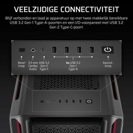 Corsair Caja 5000T LX RGB CC-9011298-WW Cristal Templado Mid-Tower Negro