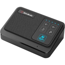 AVerMedia AS311 AI SpeakerPhone para Oficina con Reducción de Ruido y Cancelación de Eco, USB, Portátil, Negro
