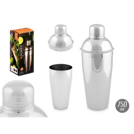 Kinvara Coctelera de Acero Color Plata de 750 ml, Vaso Mezclador para Preparar Cócteles y Bebidas en Casa o Bar, 9x23x9 cm (12 Unidades)
