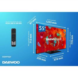 Daewoo 55DM75QV Smart TV 55" QLED 4K UHD con Dolby Vision, HDR10, Procesador Quad Core y Dolby Audio