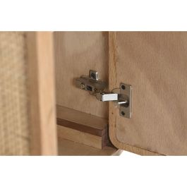 DKD Home Decor Buffet Tropical Natural Roble Ratán MDF Chapa con 3 Cajones 4 Puertas - 182x45x71 cm