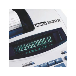Ibico 1232x Calculadora Impresora Pantalla Fluor Papel 57 mm 12 Dígitos Impresión Bicolor