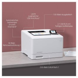 HP Color LaserJet Enterprise M455dn Impresora Láser Color Empresarial 27 ppm USB Ethernet Doble Cara Automática