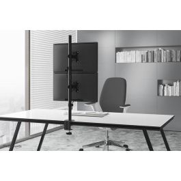 Neomounts Full Motion Dual Desk Mount (Clamp & Grommet) For Two 10-32" Monitor Screens - Black Neomounts Full Motion Dual Desk Mount (Clamp & Grommet) For Two 10-32" Monitor Screens - Black