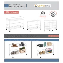 Confortime Estanteria Plegable 2 Niveles 67 x 30 x 44.8 cm