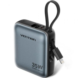 Vention FHFN0 Power Bank 10000mAh 35W Gris con Cables USB-C y Lightning Integrados Precio: 30.50000052. SKU: B17KDFLSX7