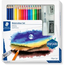 STAEDTLER 146 10C Set Acuarela Gemischtes con 15 piezas y accesorios, colores variados: negro, azul, rojo, amarillo Precio: 33.4999995. SKU: B1DBZ64QDX