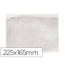 Q-connect Sobre Autoadhesivo Portadocumentos 225x165 mm Transparente Paquete de 100 Unidades