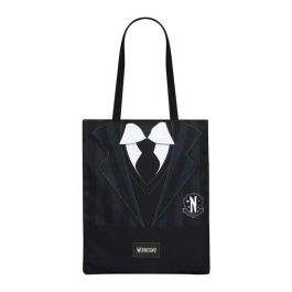 Karactermania Bolsa de la Compra Shopping Miércoles Uniform Algodón 40 x 34 x 1 cm