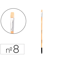 Liderpapel Pincel para Pintura al Óleo y Acrílica Nº 8 Punta Plana de Cerda Certificado FSC Precio: 15.6816. SKU: B1JG6X792M