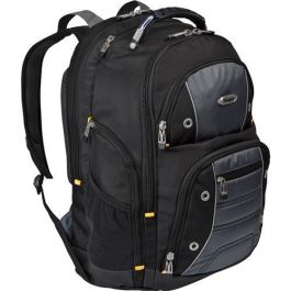 Targus Mochila Portátil Drifter II 16'' Acolchada, Soporte Lumbar, Múltiples Bolsillos y Base Resistente, Negra/Gris