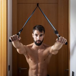 Pack Set de Bandas de Resistencia con Accesorios y Guía de Ejercicios y Máquina de Abdominales Plegable con Guía de Ejercicios I