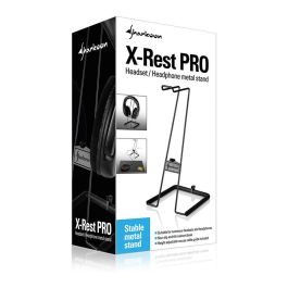 SHARKOON Soporte para Auriculares X-Rest Pro Negro 26.3 cm Alto Soporte Pasivo Interior Diseño Metálico