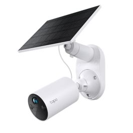 TP-Link Tapo TC82 Kit Cámara Seguridad WiFi con Panel Solar 2K 3MP, Visión Nocturna Color, Detección IA, Batería, IP65