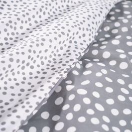 Juego de cama TODAY - funda nórdica 140x200 + 2 fundas de almohada 63x63 - 1 persona - FUNNY2.6 - Gris Juego de cama TODAY - funda nórdica 140x200 + 2 fundas de almohada 63x63 - 1 persona - FUNNY2.6 - Gris