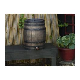 Colector de agua en forma de barril - NATURE - En PE rotomoldeado - 120 litros - Incluye accesorios Colector de agua en forma de barril - NATURE - En PE rotomoldeado - 120 litros - Incluye accesorios