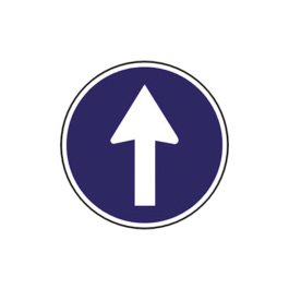 Syssa Señal Vial Sentido Obligatorio Paso Peatones Acero Galvanizado 500 mm