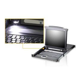 Aten KVM Switch LCD de 17" con Consola Única y Riel, 8 Puertos PS/2-USB VGA para hasta 256 PCs
