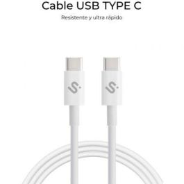 Cable USB-C a USB-C Subblim SUBCAB-C10011 2 m Blanco