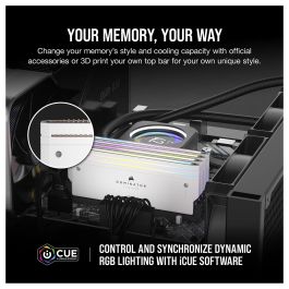 Corsair Dominator Titanium 64GB DDR5 RAM (2x32GB) 6000MHz CL30 RGB Blanco CMP64GX5M2B6000C30W
