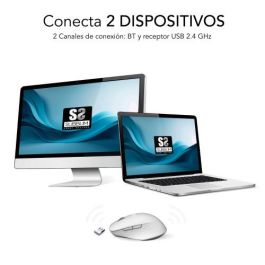 SUBBLIM CURVE ERGO DUAL MOUSE BATTERY WHITE