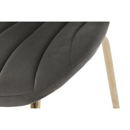 DKD Home Decor Silla Glam Gris Claro Dorado 49 x 84 x 54 cm (2 Unidades)