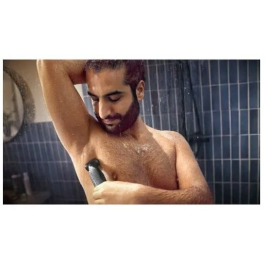 Philips Bodygroom Series 3000 BG3027/ Recortador Corporal, Batería, 3 Accesorios, Uso en Seco y Húmedo, 60min Uso