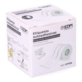 Edm Ref:07796 Set 3 Recambios Papel Blanco Continuo Etiqueta Térmica 15mm x 6m