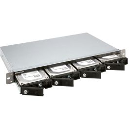 QNAP TR-004U Carcasa Externa de Rack 1U 4 Bahías para HDD/SSD 2.5/3.5" SATA, USB-C 3.2 Gen 1, RAID, Hot-Swap
