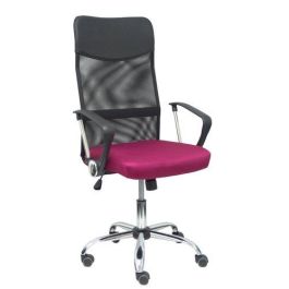 Silla Piqueras Y Crespo Gontar Direccion Brazos Fijos Mecanismo Basculante Regulable En Altura Base Cromada Ruedas Parquet Respaldo Malla Transpirable Negra Y Asiento Tapizado Malla Granate Precio: 125.49999968. SKU: S5703690