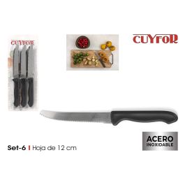 Cuyfor Set 6 Cuchillos Sierra 12 cm Hoja Acero Inoxidable Cocina Profesional (24 Unidades) Precio: 46.88999986. SKU: B1ENG7CK6C