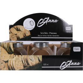 Tarro de vidrio Anna 1500 ml con 2 posiciones (12 Unidades) Tarro de vidrio Anna 1500 ml con 2 posiciones (12 Unidades)