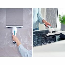 Leifheit 51035 Aspirador Ventanas y Baño Nemo - Limpiacristales Inalámbrico, Depósito 60ml, 45min Autonomía, IPX7, Sin Rayas