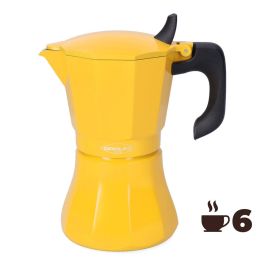 Cafetera petra mostaza de aluminio de 6 tazas Precio: 26.68999971. SKU: B1A52S5M8Z