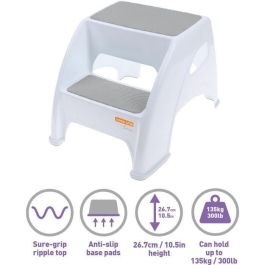 Taburete con escalera - DREAMBABY - Toddler & Me 2 Up - Antideslizante y texturizado - Hasta 145kg para pequeños y adultos - Gris Taburete con escalera - DREAMBABY - Toddler & Me 2 Up - Antideslizante y texturizado - Hasta 145kg para pequeños y adultos - Gris