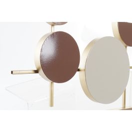 DKD Home Decor Decoración Pared Rosa Palo Blanco Metal 110 x 49 x 6.4 cm