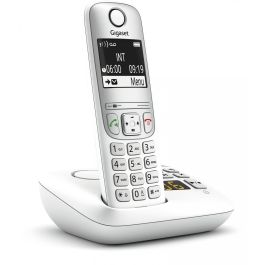 Gigaset AE690A Teléfono inalámbrico DECT/analógico con contestador automático, altavoz, identificador de llamadas y pantalla de 2", blanco