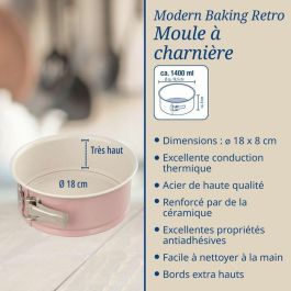 Dr. Oetker FAC1703290489406 - Juego de 2 Moldes Redondos Antiadherentes para Tartas y Bizcochos Multicapa - Retro - 18 y 20 cm