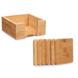 Set 6 Posavasos de Bambú Cuadrados Kinvara 12x6x12 cm - Natural (12 Unidades) Set 6 Posavasos de Bambú Cuadrados Kinvara 12x6x12 cm - Natural (12 Unidades)